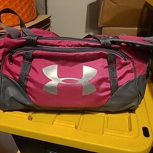 Under Armour Undeniable 3.0 Pink and Gray Small Duffle Bag